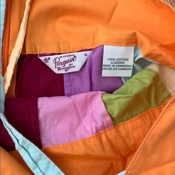 Women’s Original Penguin sleeveless halter dress multicolor boho 100% cotton 4 - Picture 4 of 4